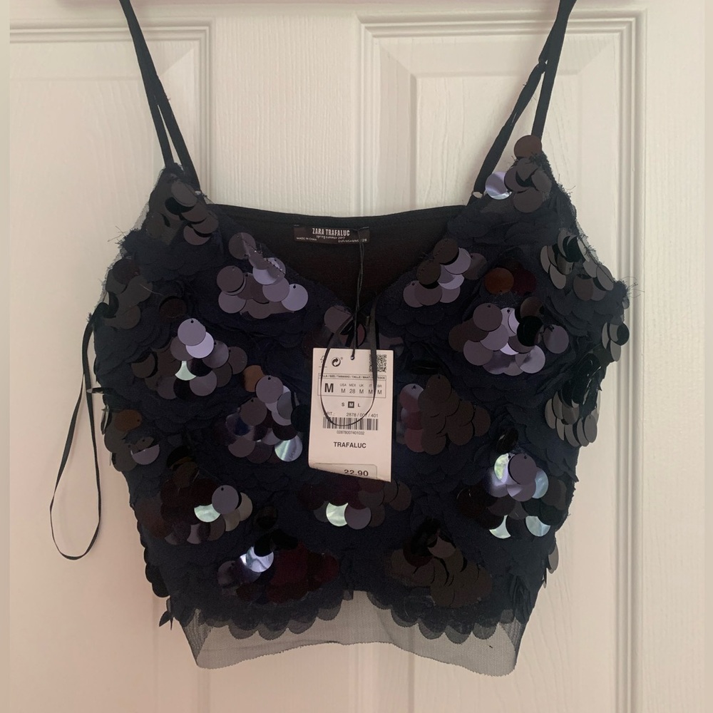 Zara sequin top